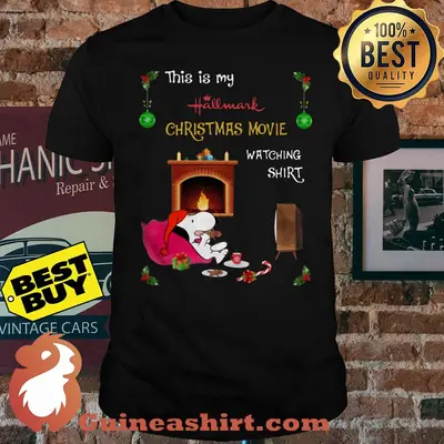 This is my Hallmark Christmas movie watching Snoopy shirt