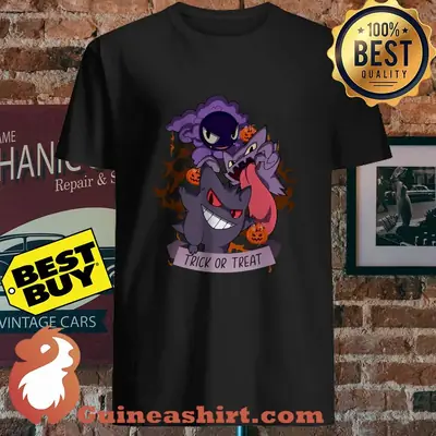 Trick or treat Gastly Haunter Gengar shirt