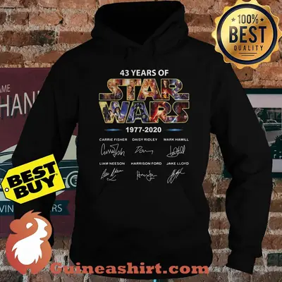 43 Years Of Star Wars 1977 2020 Signature hoodie