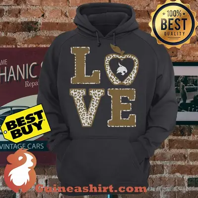 Apple Texas State Bobcats Stacked Love Officially Licensed hoodie