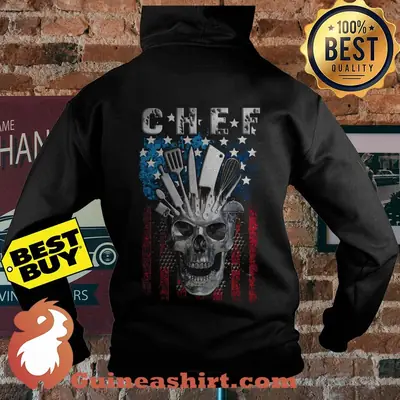 Chef Skull American Flag Veteran hoodie