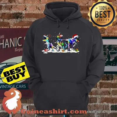 Dinosaurs Color Merry Christmas hoodie