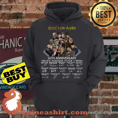Doctor Who 56th Anniversary 1963 2019 26 Seasons 1TV Film 11 Series Signatures hoodie