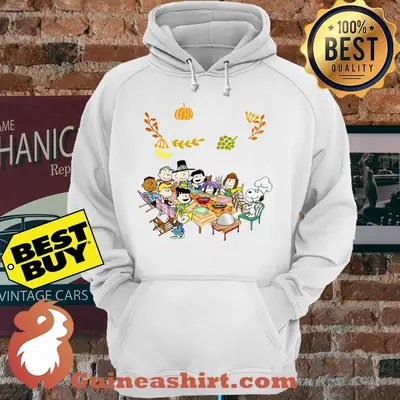Happy Thanksgiving Peanuts Snoopy with friends hoodie