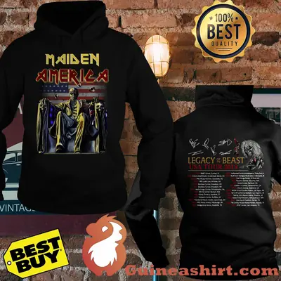 Iron Maiden Eddie America Flag Veteran hoodie
