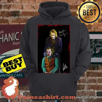 Joker Heath Ledger Joaquin Phoenix Signature hoodie