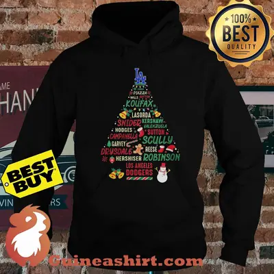 LA Koufax Snider Scully Robinson Dodgers Christmas Tree hoodie