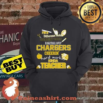 Los Angeles Chargers NFL I'm A Difference Makin Student Carin Baseketball Lovin Kinda Teacher hoodie
