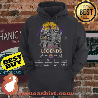 Los Angeles Lakers Legends 1947 2020 Signatures hoodie