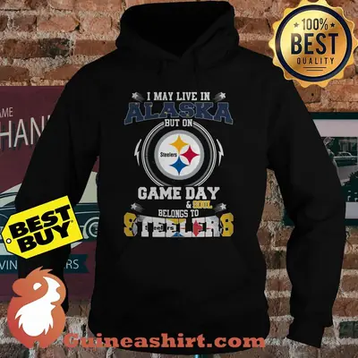I May Live In Alaska But On Game Day And Soul Belongs To Steelers Logo hoodie
