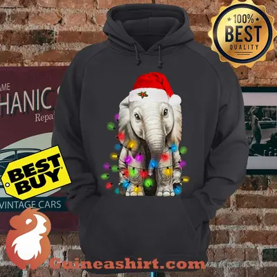 Merry Christmas Elephant String Light hoodie