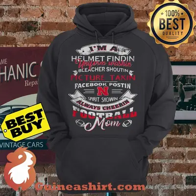 Nebraska Cornhuskers I'm A Helmet Findin Football Mom Fan hoodie