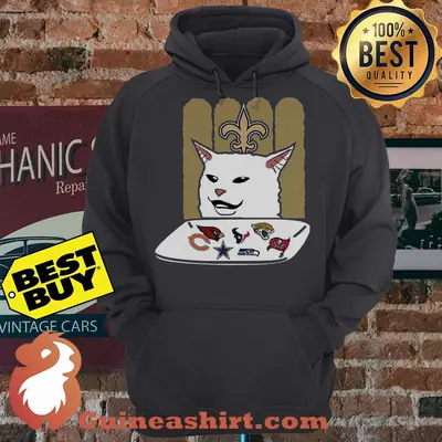 New Orleans Saints Woman Yelling At A Cat Logo hoodie