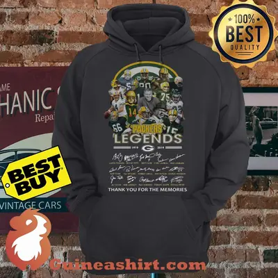 Green Bay Packers Legends 1919 2019 Thank You For The Memories Signature hoodie