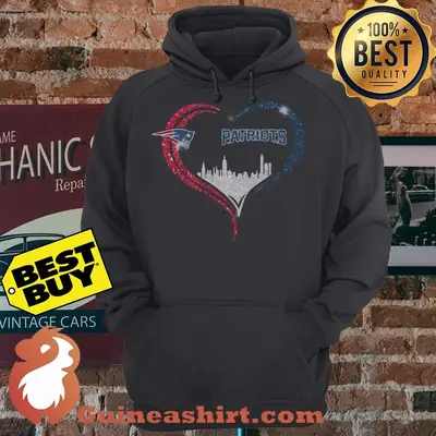 Patriots New England Football Heart City Logo hoodie
