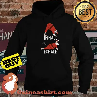 Santa Claus INHALE EXHALE Christmas hoodie