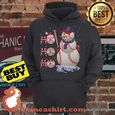 Snowman Boston Red Sox Logo Baseball Ho Ho Ho Christmas hoodie