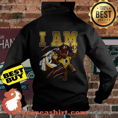 Strong Groot I Am Washington Redskins hoodie