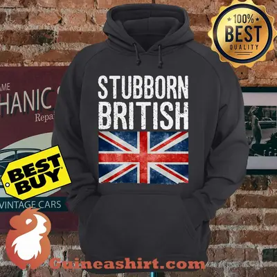 Stubborn British Union Jack Flag hoodie