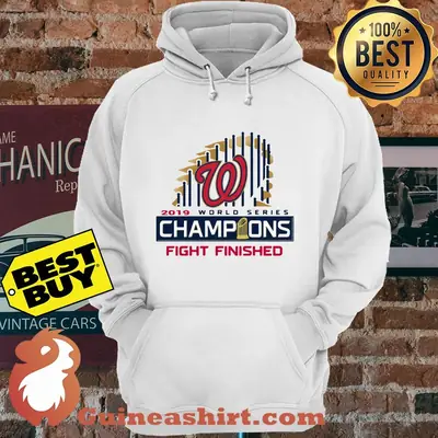 Washington 2019 World Series Champions Fight Finished Logo Flag hoodie