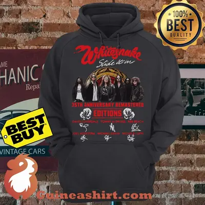 Whitesnake Slide It In 35th Anniversary Remastered Editions Signature hoodie