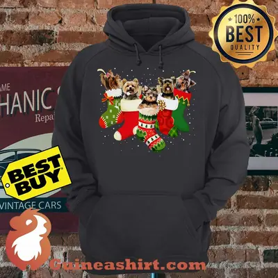 Official Yorkie Christmas Socks hoodie