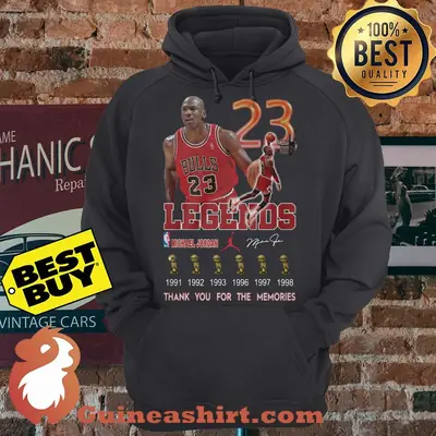 23 Michael Jordan Legends Signature 6 cup thank you memories hoodie