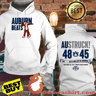 Auburn Beats Tiger Austruck The Tide Gets Rolled In Auburn Iron Bowl Logo hoodie