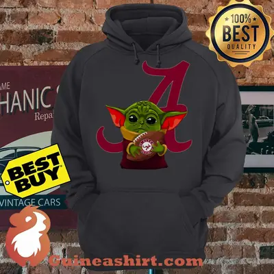 Baby Yoda Hug Alabama Crimson Tide Ball Logo hoodie sweater