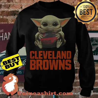 Baby Yoda Hug Cleveland Browns Logo sweatshirt sweater