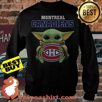 Baby Yoda Hug Montreal Canadiens Logo sweatshirt sweater