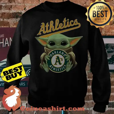 Baby Yoda Hug Oakland Athletics Logo sweatshirt sweater