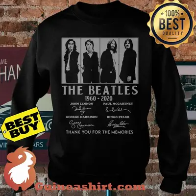 The Beatles 1960 2020 Thank You For The Memories Signatures sweatshirt sweater