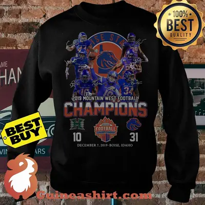 Boise State 2019 Mountain West Football Signatures sweatshirt sweater