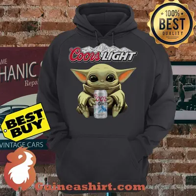 Coors Light Beer Baby Yoda hoodie sweater