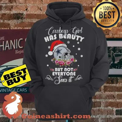 Cowboys Girl Has Beauty But Not Everyone Sees It Christmas Flower hoodie