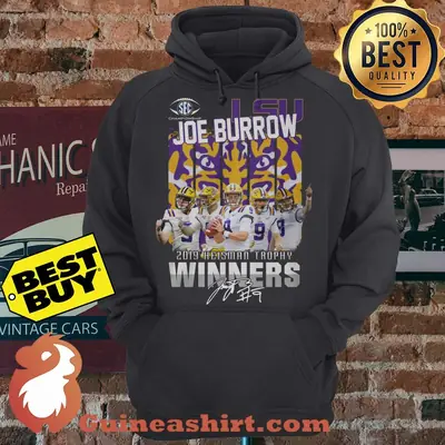 LSU Joe Burrow 2019 Heisman Trophy Winners Signature hoodie sweater
