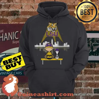 LSU Tigers Logo Snoopy and Charlie Brown hoodie sweater