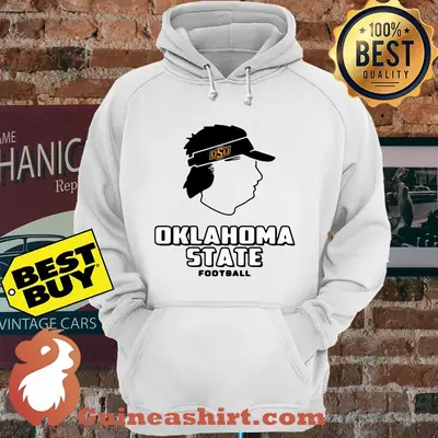 Oklahoma State Football White Full-Arch hoodie sweater