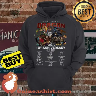How To Train Your Dragon 10th Anniversary 2010 2010 Signatures hoodie sweater
