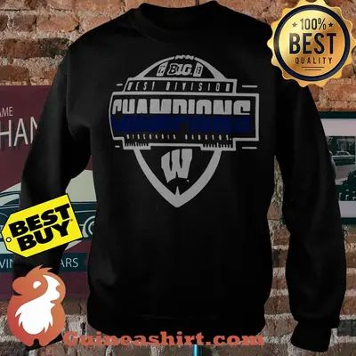 Wisconsin Badgers Football Red 2019 Big Ten West Division Champions sweatshirt sweater