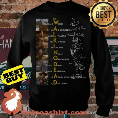 The walking dead characters signature sweater