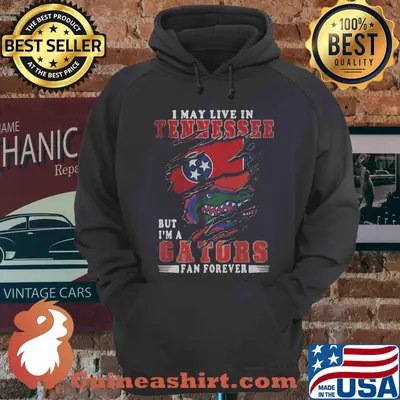I May Live in Tennessee But I'm A Gators Fan Forever Logo shirt