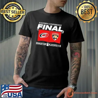 Carolina Hurricanes vs Florida Panthers 2025 Eastern Conference Finals matchup center ice shirt