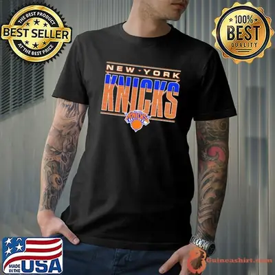 New York Knicks basketball striped logo shirt