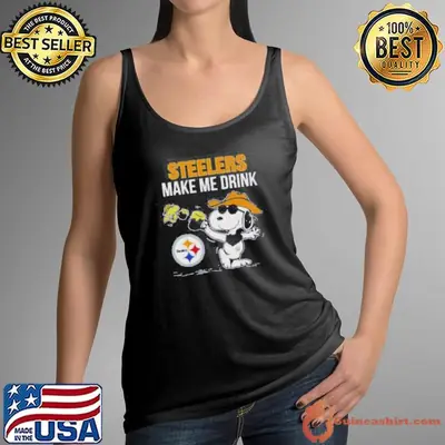 Snoopy And Woodstock Pittsburgh Steelers Make Me Drink Shirt
