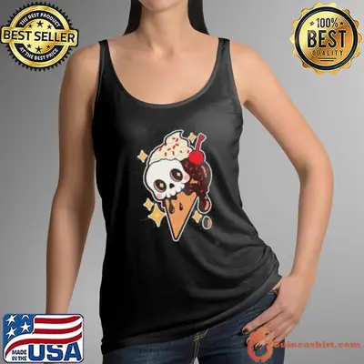 Spooky Summer Treat Ice Cream Skull Shirt