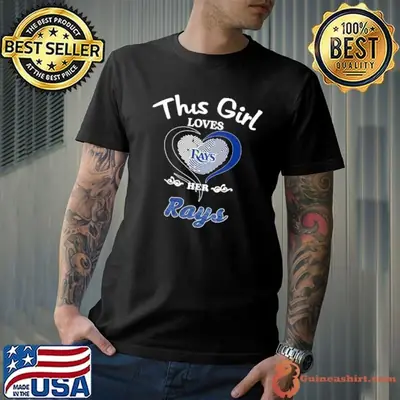 This girl loves her heart Tampa Bay Rays shirt