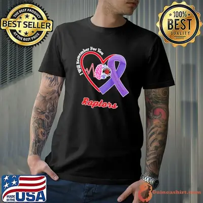 Toronto Raptors Azheimer’s Awarness I will remember for you shirt