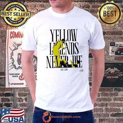 Villarreal CF Yellow legends never die Raúl Albiol silhouette shirt